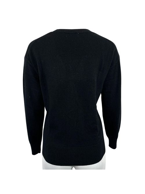 WOMEN'S V NECK CARDIGAN BLACK ESSENTIEL STUDIO | LMD021NERO